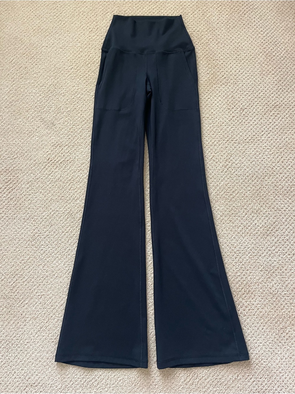NWOT 90 Degree by Reflex Interlock All Day Black Flare Leggings XS